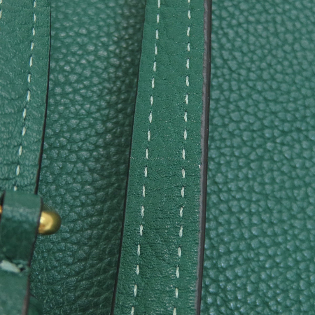 COACH Handbag 79316 leather green 2WAY Women Used Authentic