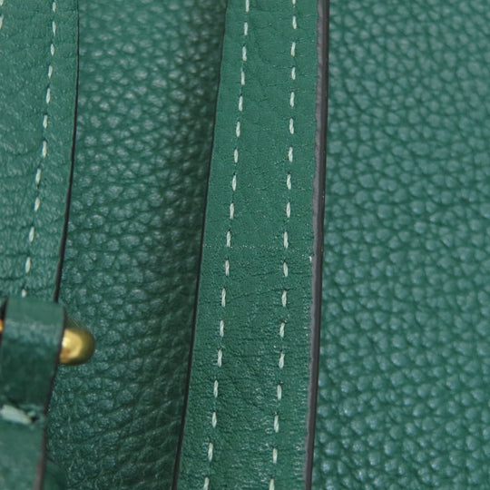 COACH Handbag 79316 leather green 2WAY Women Used Authentic