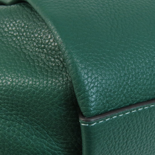 COACH Handbag 79316 leather green 2WAY Women Used Authentic