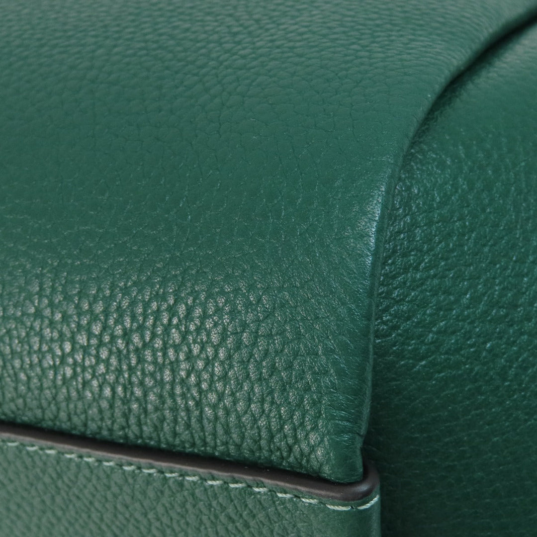 COACH Handbag 79316 leather green 2WAY Women Used Authentic