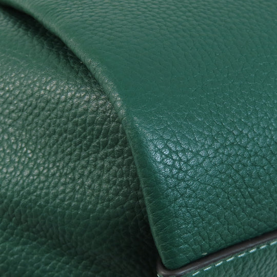 COACH Handbag 79316 leather green 2WAY Women Used Authentic