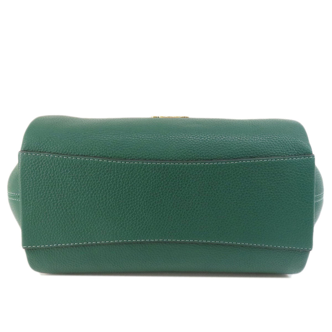 COACH Handbag 79316 leather green 2WAY Women Used Authentic