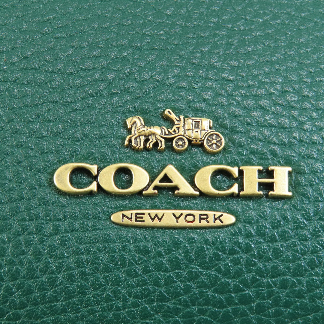 COACH Handbag 79316 leather green 2WAY Women Used Authentic