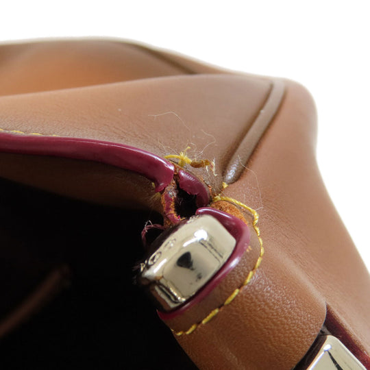 COACH Tote Bag 37905 leather Brown logo 2WAY one belt Women Used Authentic