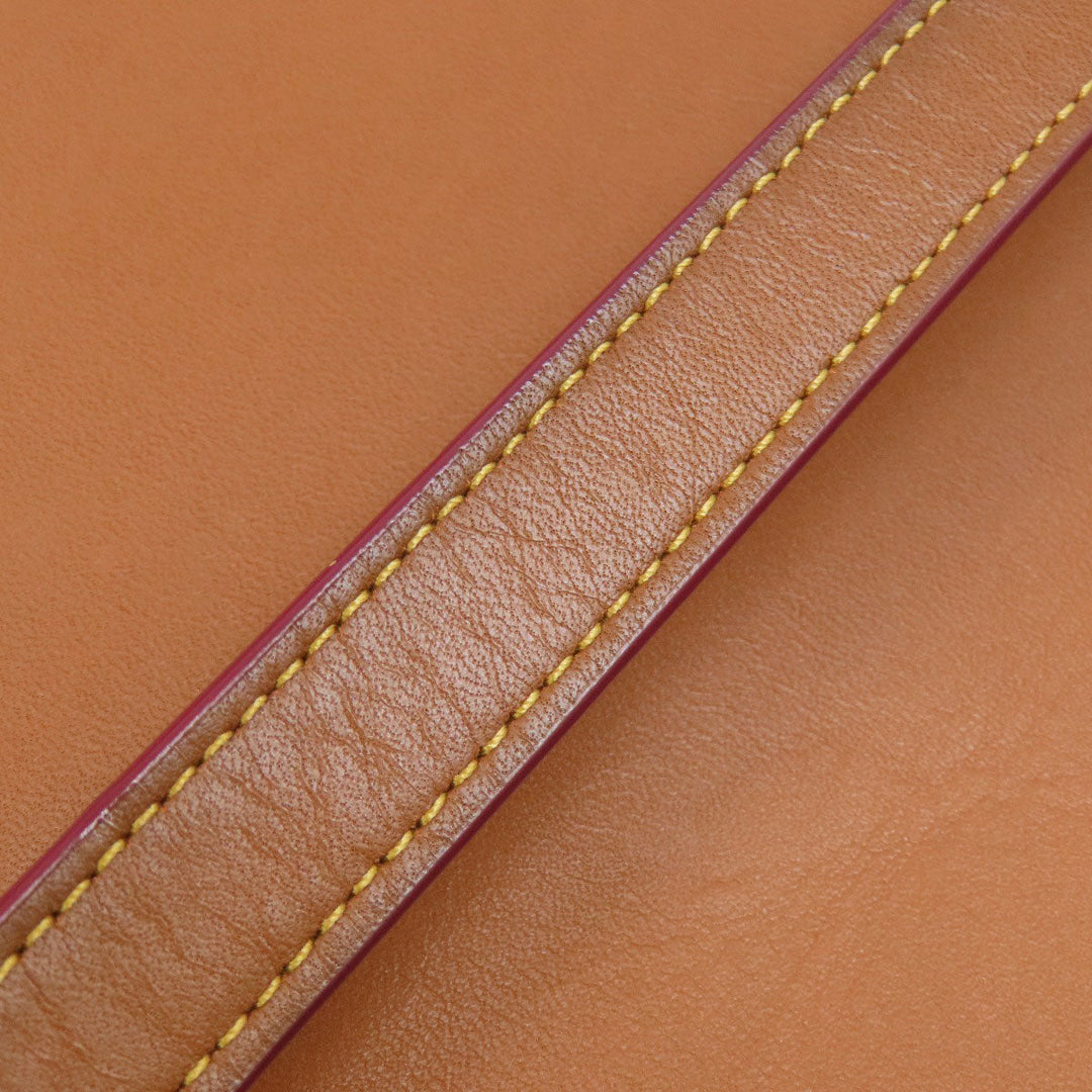 COACH Tote Bag 37905 leather Brown logo 2WAY one belt Women Used Authentic