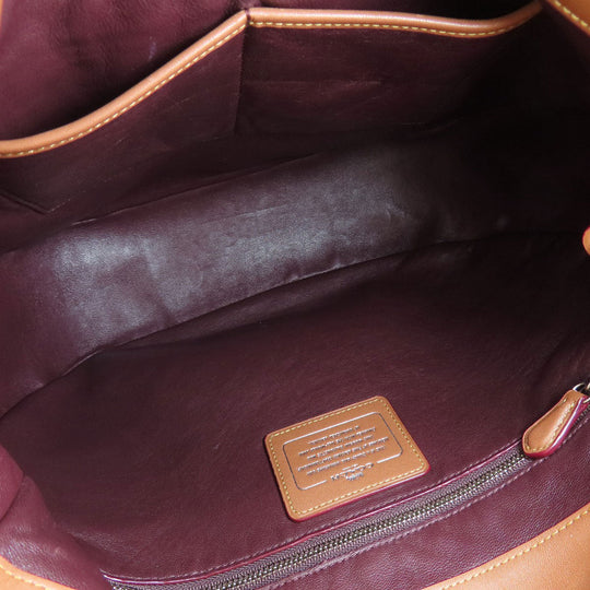 COACH Tote Bag 37905 leather Brown logo 2WAY one belt Women Used Authentic