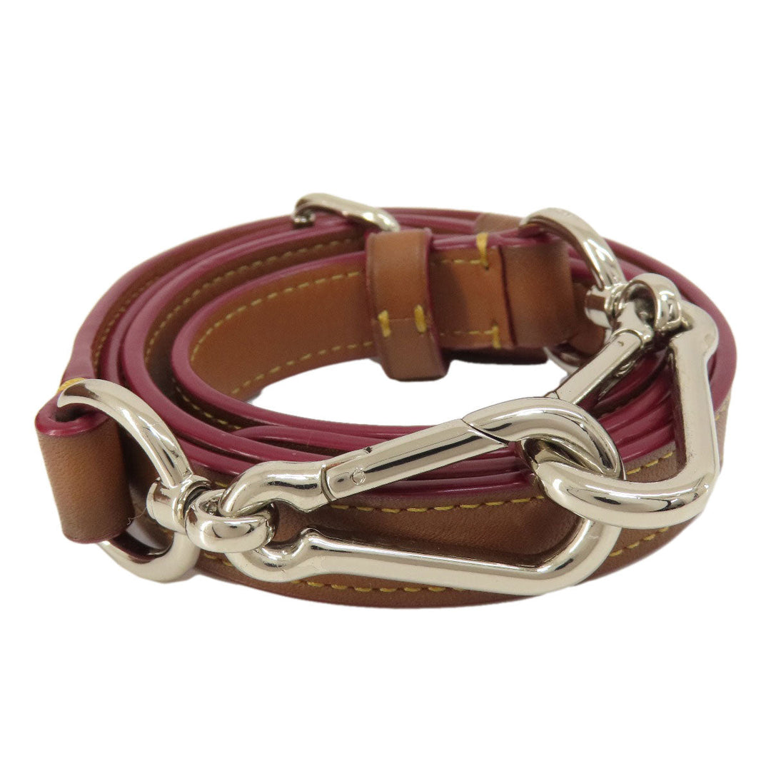 COACH Tote Bag 37905 leather Brown logo 2WAY one belt Women Used Authentic