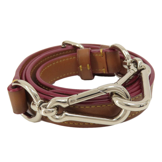 COACH Tote Bag 37905 leather Brown logo 2WAY one belt Women Used Authentic