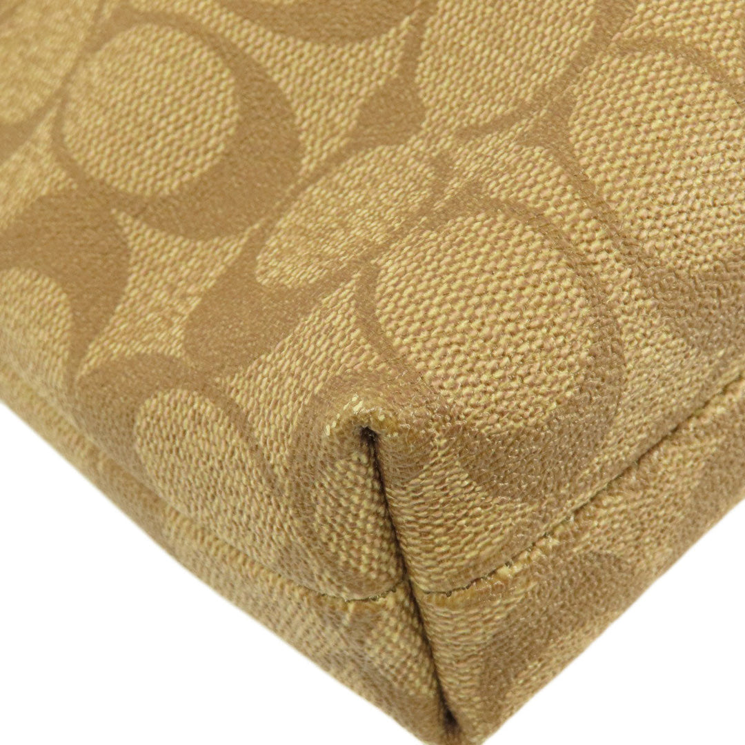 COACH Shoulder Bag F58297 PVC Brown Long Shoulder Signature Women Used Authentic