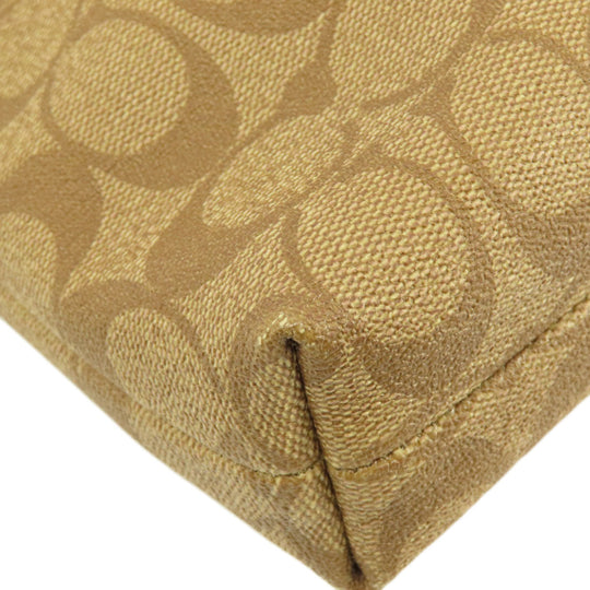 COACH Shoulder Bag F58297 PVC Brown Long Shoulder Signature Women Used Authentic