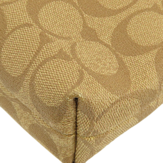 COACH Shoulder Bag F58297 PVC Brown Long Shoulder Signature Women Used Authentic