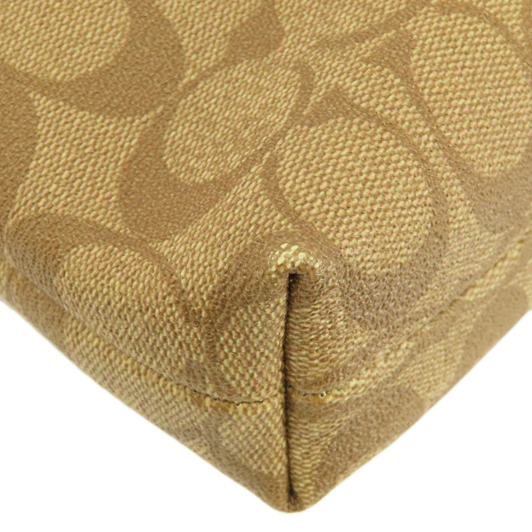 COACH Shoulder Bag F58297 PVC Brown Long Shoulder Signature Women Used Authentic