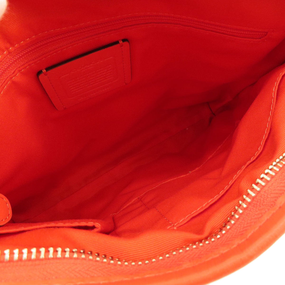 COACH Shoulder Bag F58297 PVC Brown Long Shoulder Signature Women Used Authentic