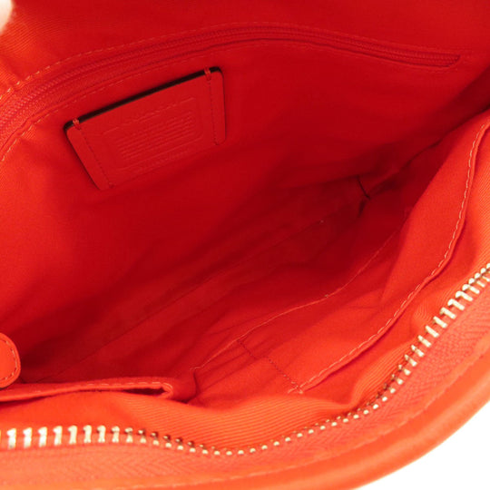 COACH Shoulder Bag F58297 PVC Brown Long Shoulder Signature Women Used Authentic