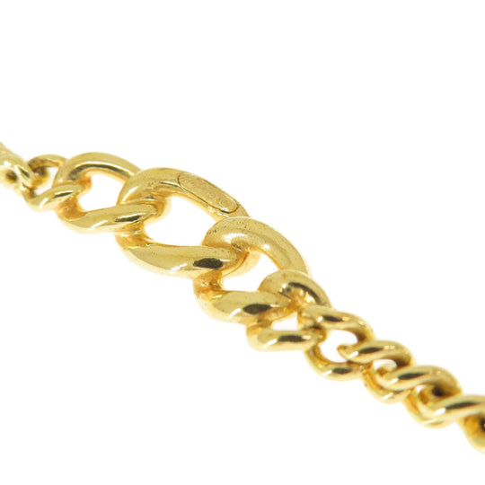Christian Dior Necklace metallic gold Rhinestone Women Used Authentic