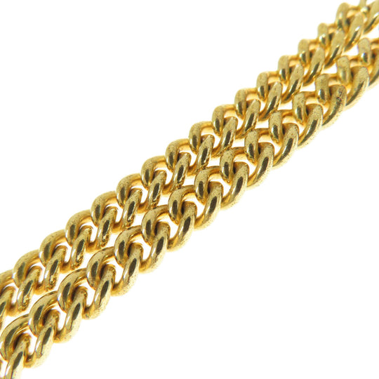 Christian Dior Necklace metallic gold Rhinestone Women Used Authentic