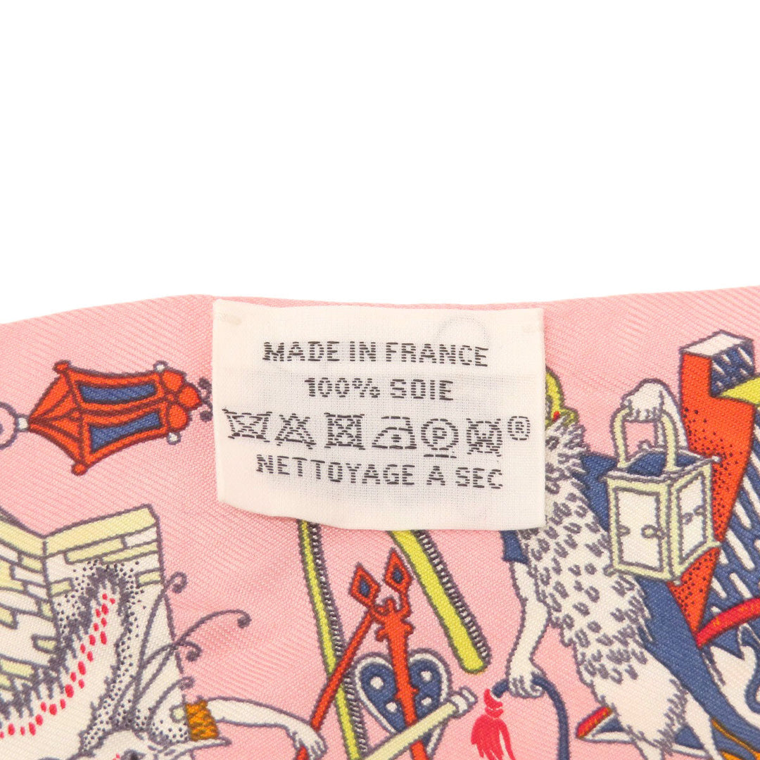 HERMES scarf silk pink Twilly Women Used Authentic