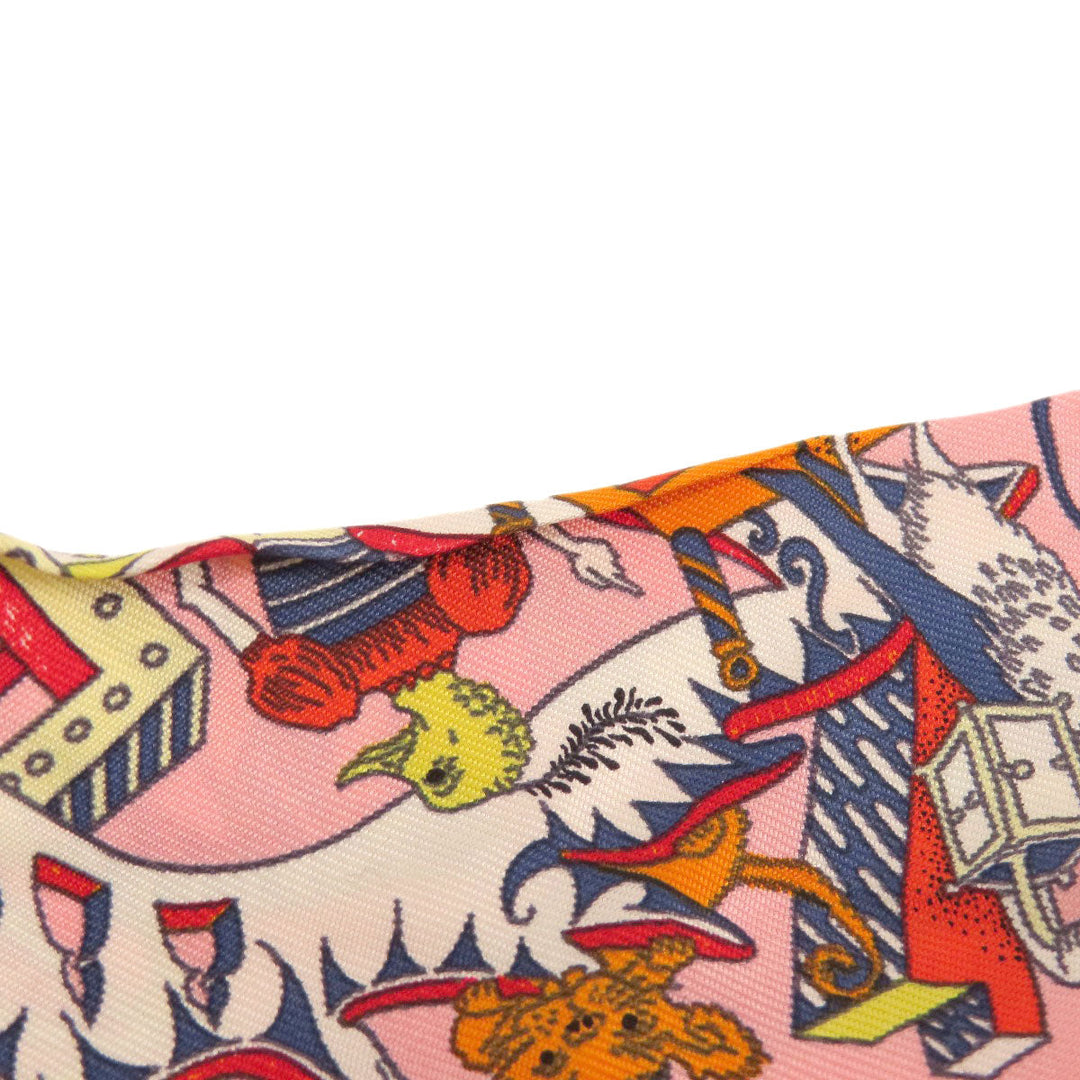 HERMES scarf silk pink Twilly Women Used Authentic