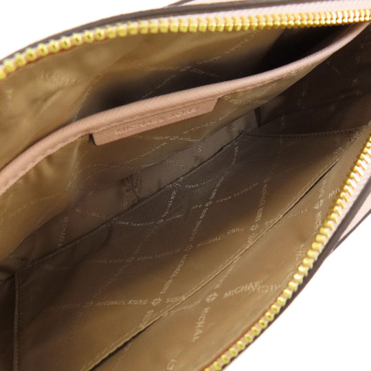 MICHAEL KORS Shoulder Bag leather pink logo Women Used Authentic