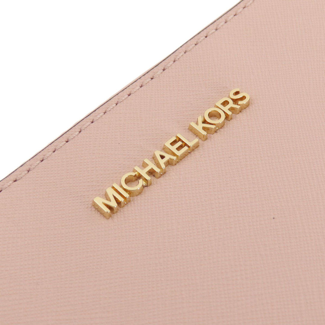 MICHAEL KORS Shoulder Bag leather pink logo Women Used Authentic