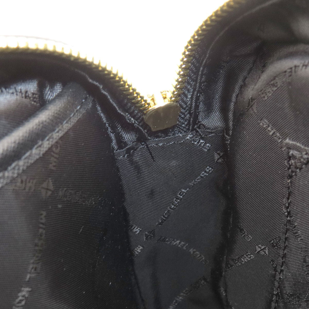 MICHAEL KORS Shoulder Bag leather black logo Women Used Authentic