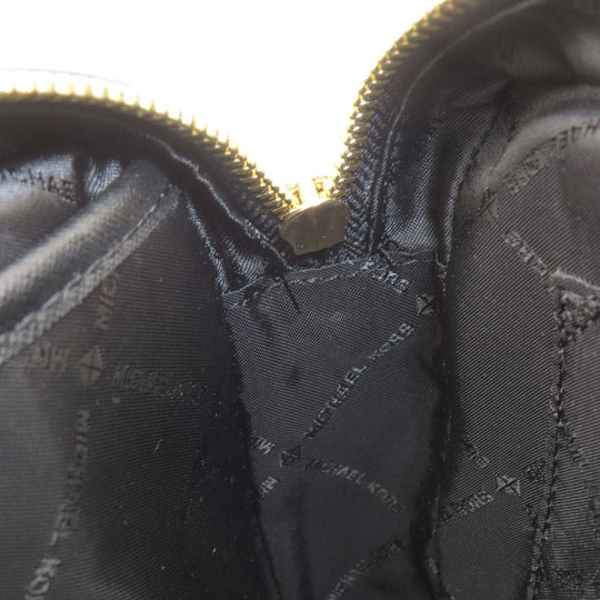 MICHAEL KORS Shoulder Bag leather black logo Women Used Authentic
