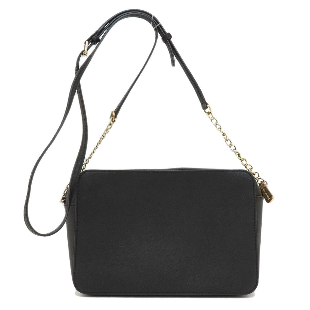MICHAEL KORS Shoulder Bag leather black Long shoulder Women Used Authentic