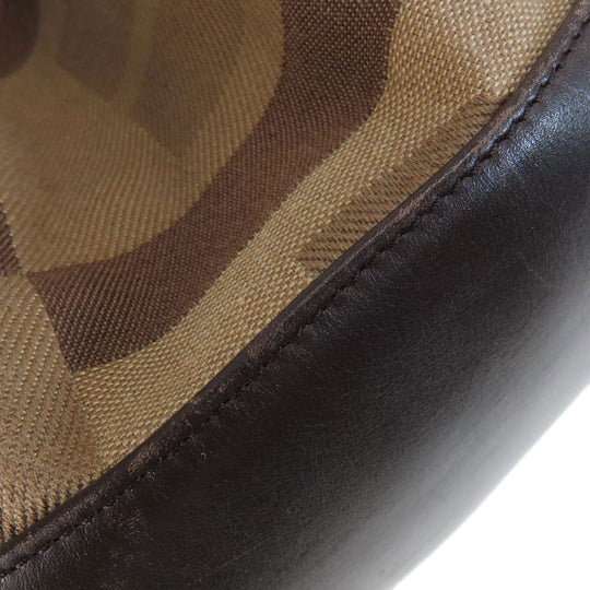 BALLY Tote Bag canvas Brown logo Women Used Authentic