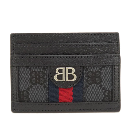 BALENCIAGA Card Case 680386 canvas black Gucci x Balenciaga Hacker Women Used Authentic