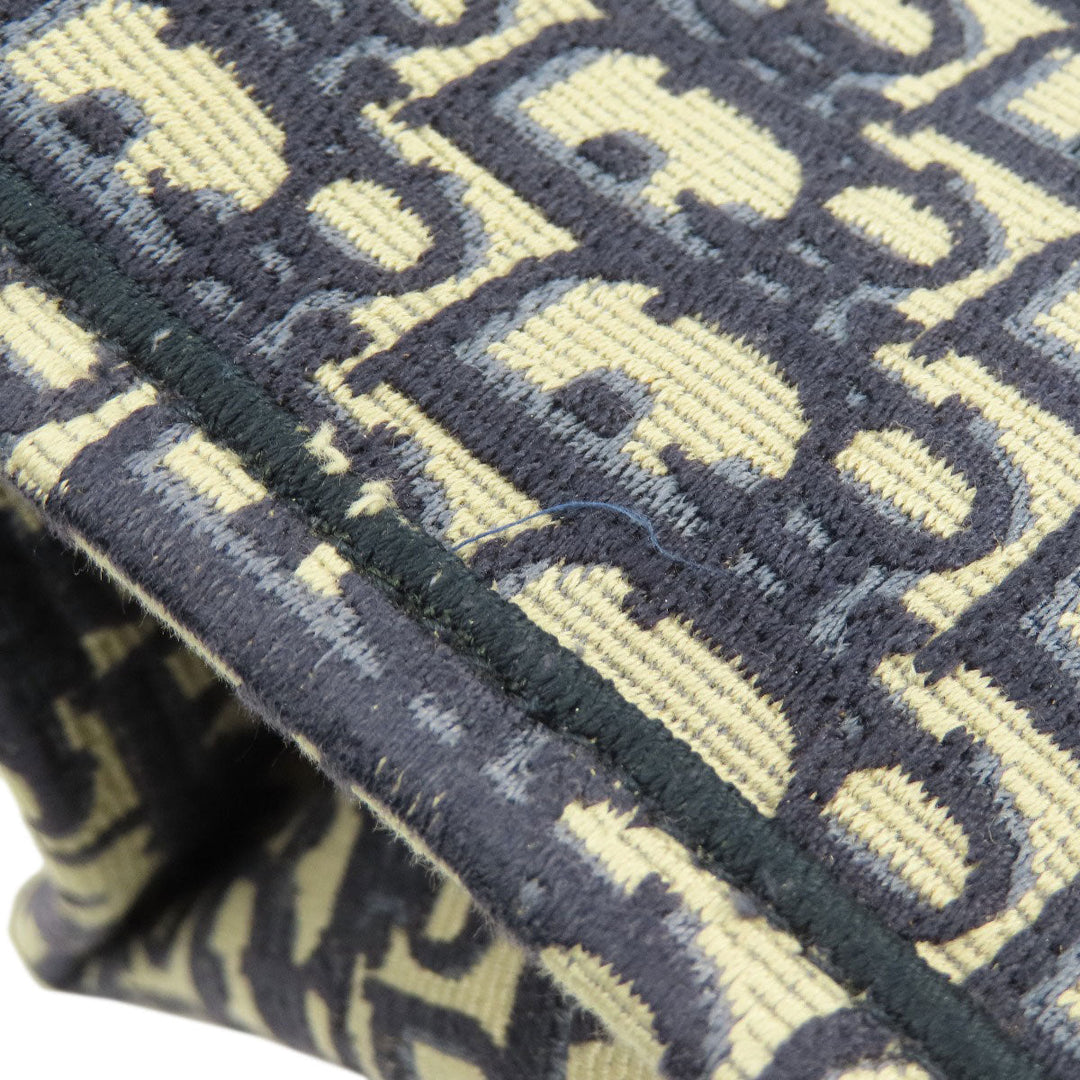 Christian Dior Tote Bag canvas Navy book tote large Women Used Authentic