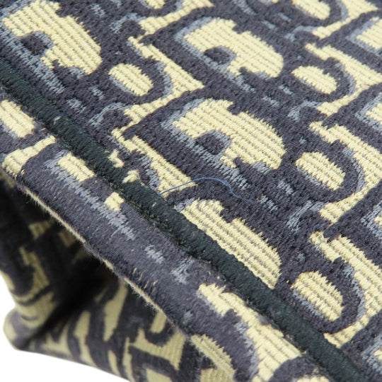 Christian Dior Tote Bag canvas Navy book tote large Women Used Authentic
