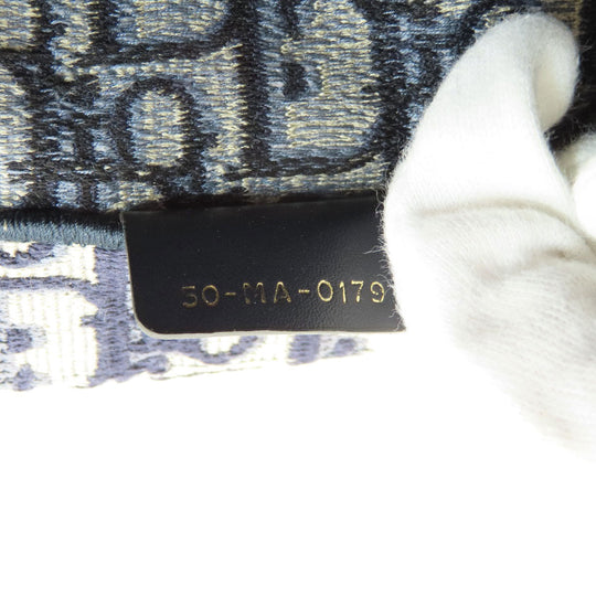 Christian Dior Tote Bag canvas Navy book tote large Women Used Authentic