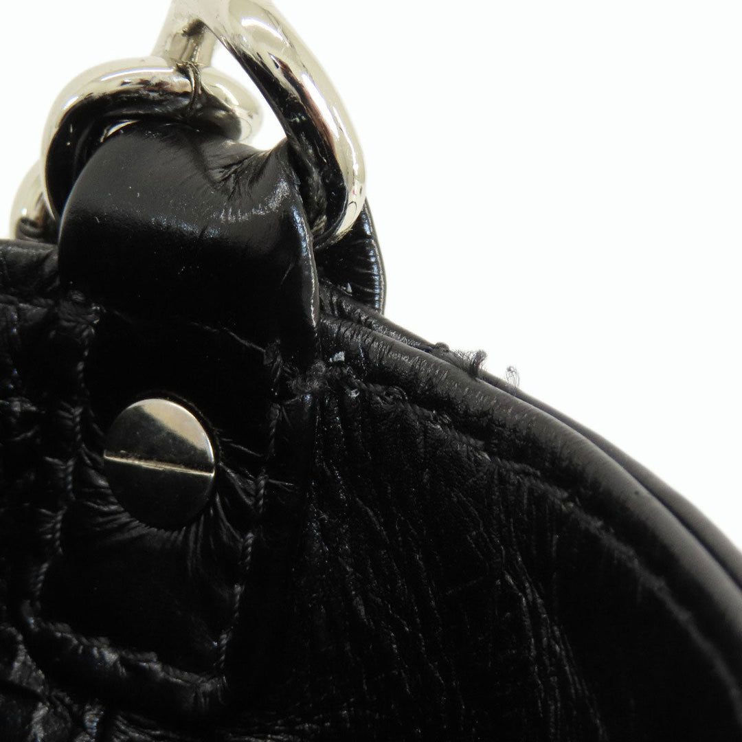 CHANEL Shoulder Bag Calfskin black Small Bucket COCO Mark SilverMetal