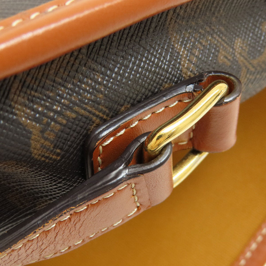 CELINE Shoulder Bag PVC Brown Macadam Pattern Women Used Authentic