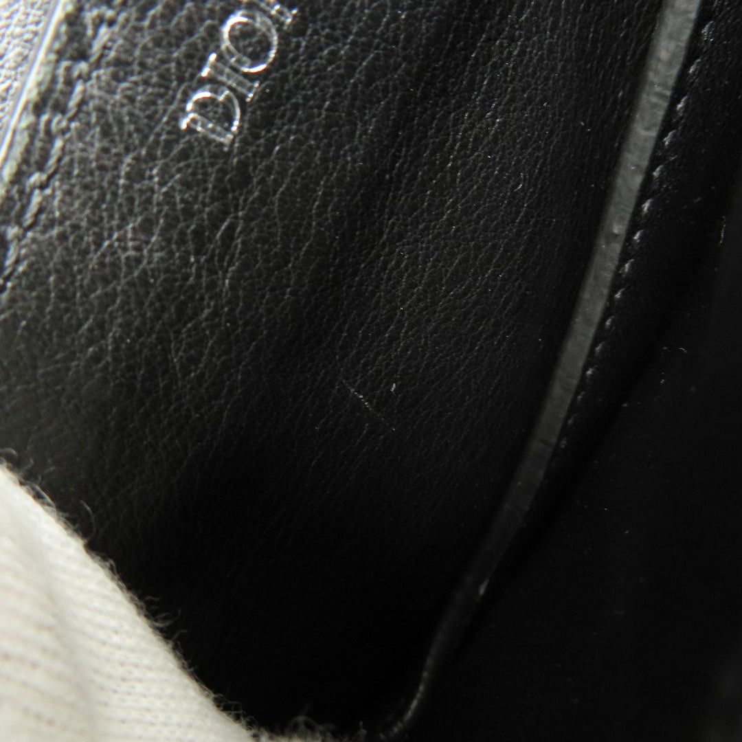 Christian Dior Accessory pouch leather black Saddle pouch Women Used Authentic