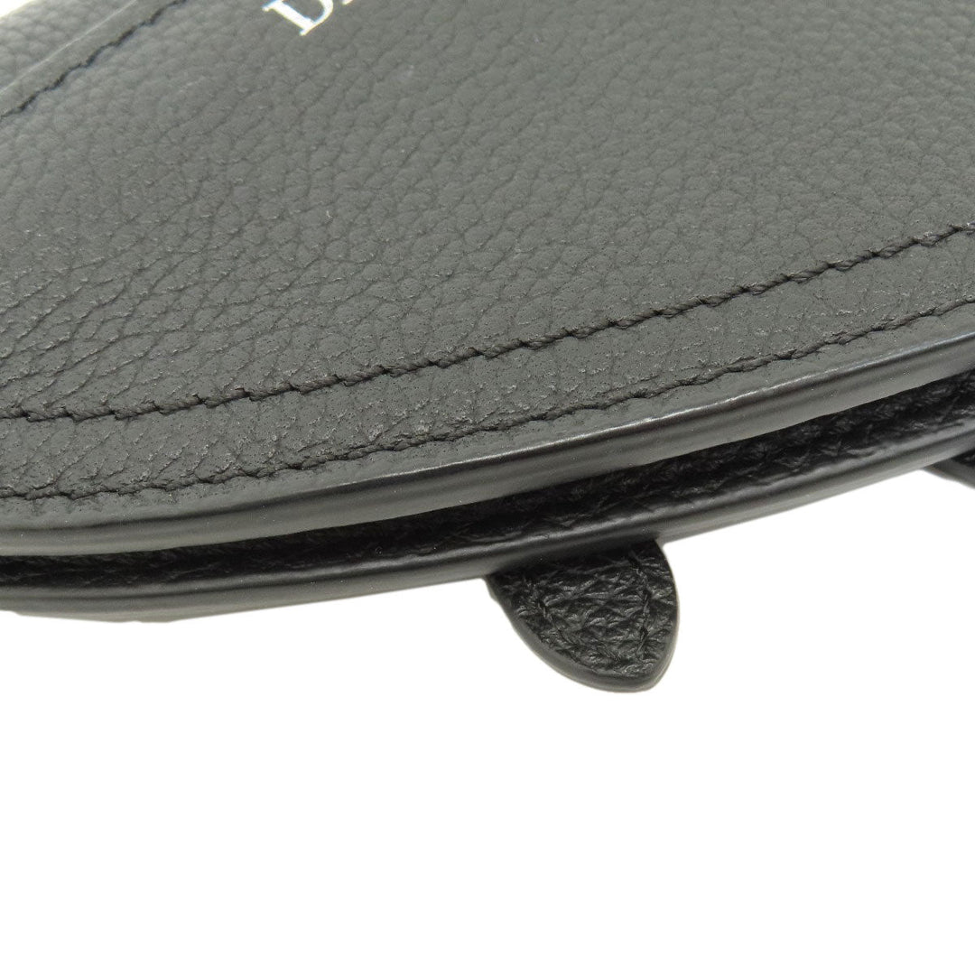 Christian Dior Accessory pouch leather black Saddle pouch Women Used Authentic