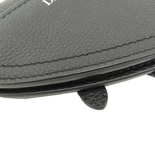 Christian Dior Accessory pouch leather black Saddle pouch Women Used Authentic