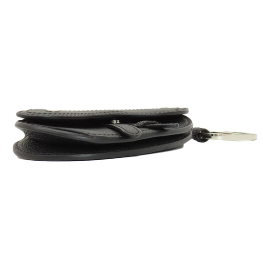 Christian Dior Accessory pouch leather black Saddle pouch Women Used Authentic