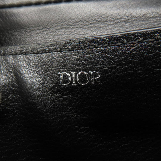 Christian Dior Accessory pouch leather black Saddle pouch Women Used Authentic