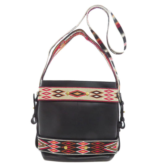 Christian Dior Shoulder Bag leather black Exotic 2WAY Women Used Authentic