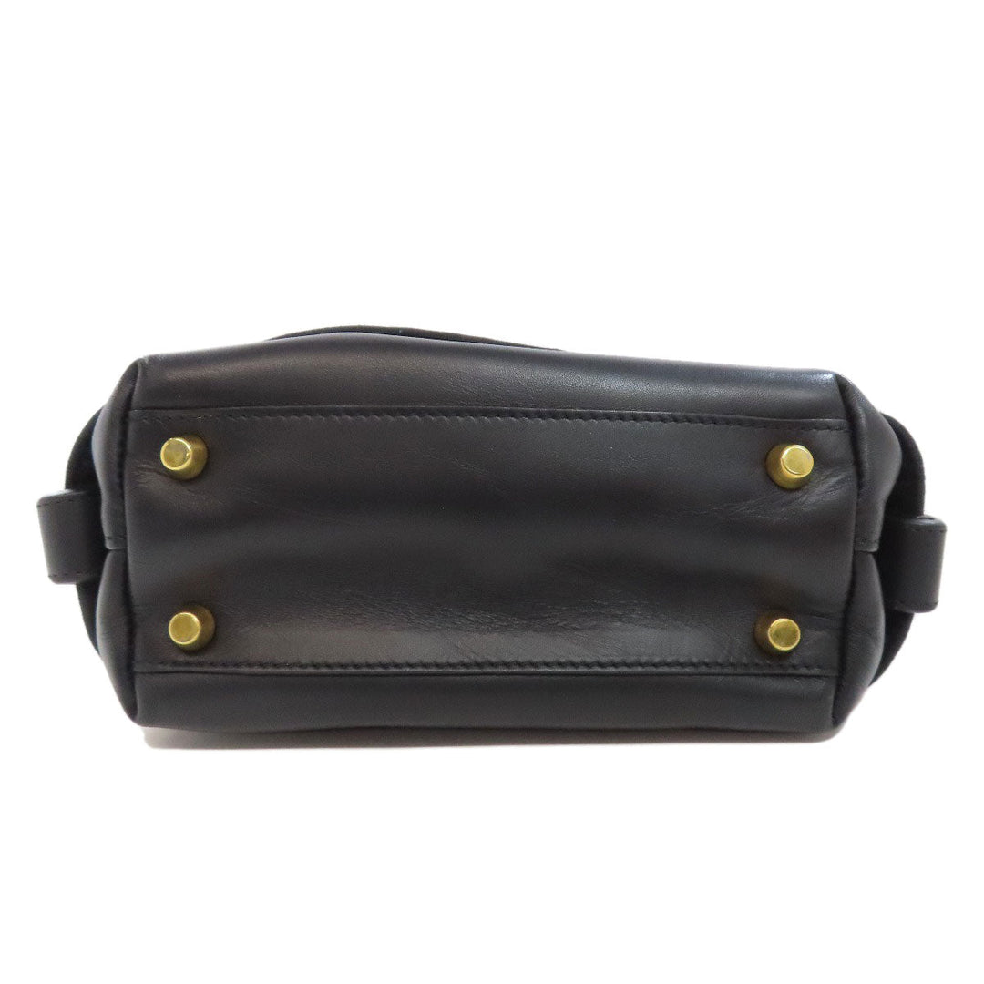Christian Dior Shoulder Bag leather black Exotic 2WAY Women Used Authentic