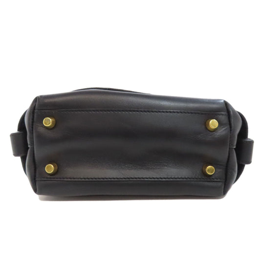 Christian Dior Shoulder Bag leather black Exotic 2WAY Women Used Authentic