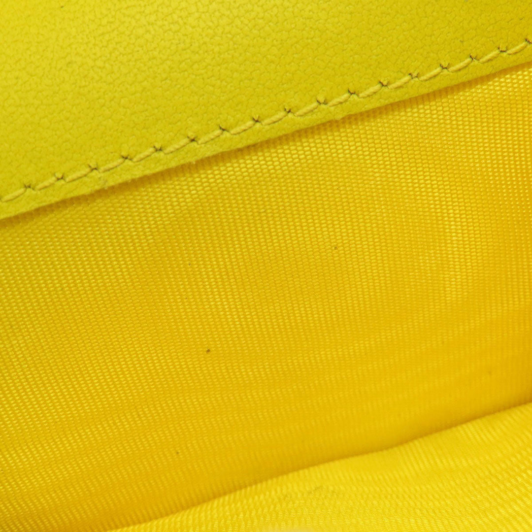 Christian Dior Bifold Wallet Calfskin yellow Lady Dior