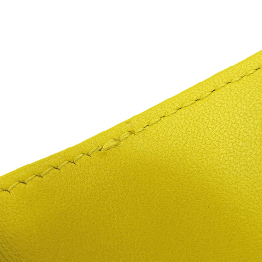 Christian Dior Bifold Wallet Calfskin yellow Lady Dior