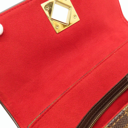 LOUIS VUITTON Handbag N41168 Damier canvas Brown Bergamo MM Damier Ebene