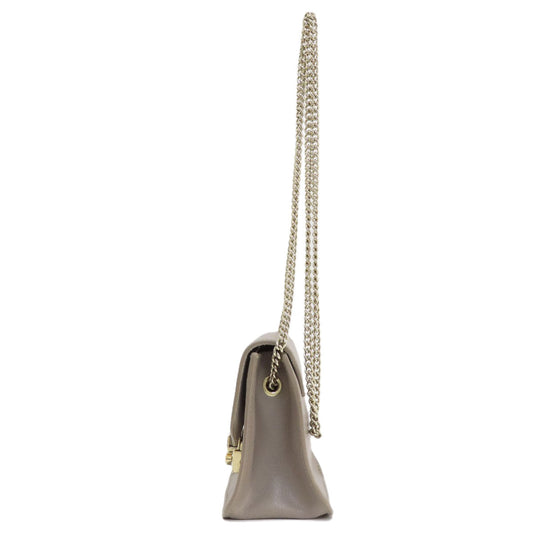 Furla Shoulder Bag leather gray Julia Women Used Authentic