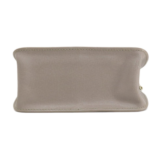 Furla Shoulder Bag leather gray Julia Women Used Authentic