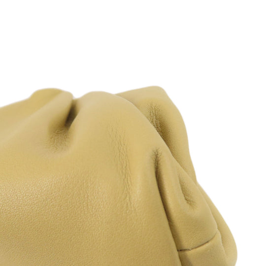 BOTTEGAVENETA Coin case Calfskin beige Mini the pouch Women Used Authentic
