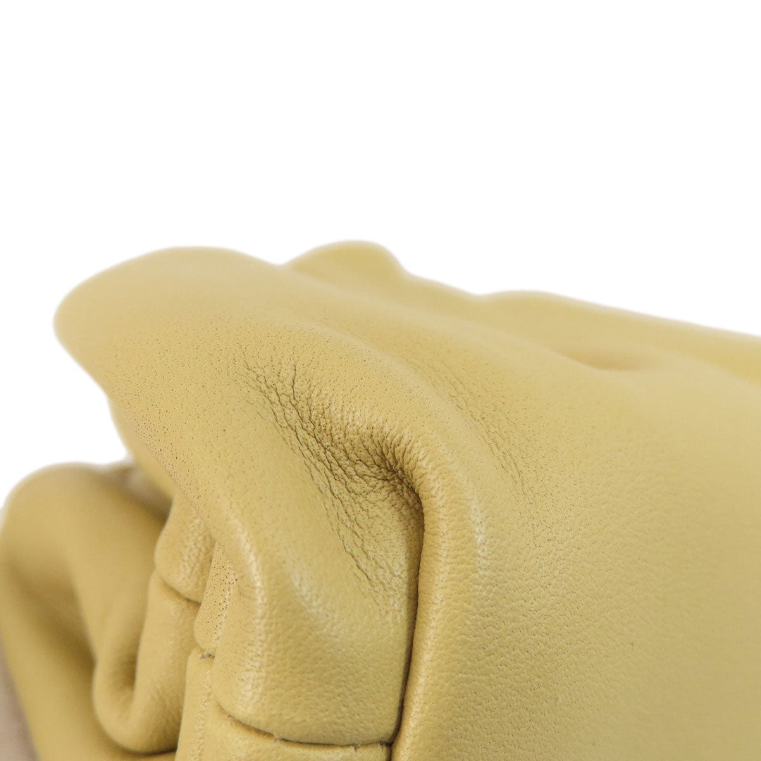 BOTTEGAVENETA Coin case Calfskin beige Mini the pouch Women Used Authentic