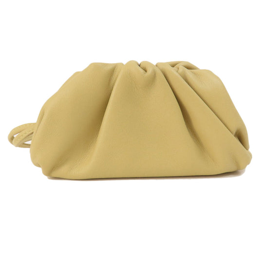 BOTTEGAVENETA Coin case Calfskin beige Mini the pouch Women Used Authentic